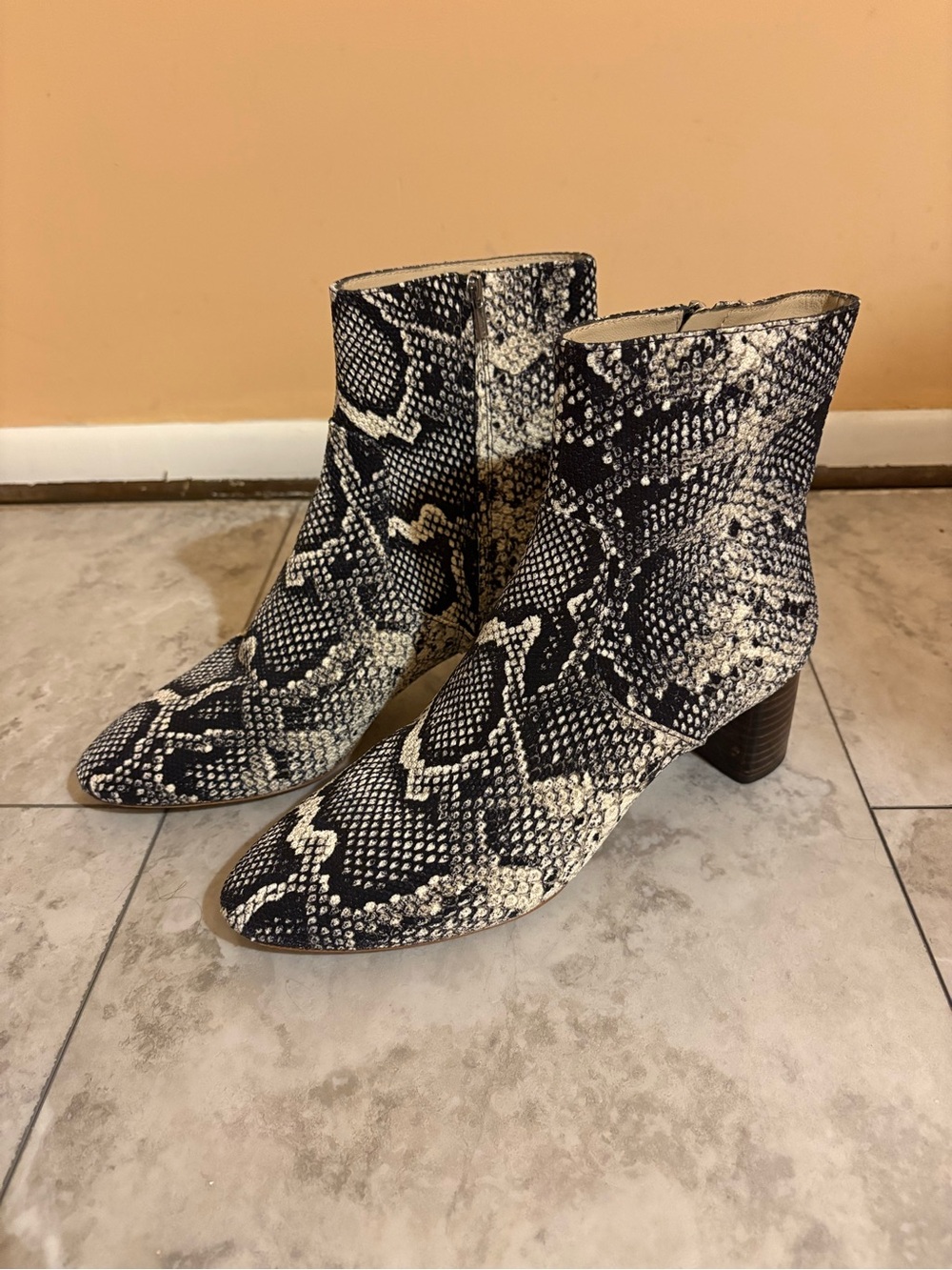 Loeffler Randall Snakeprint Ankle Boots